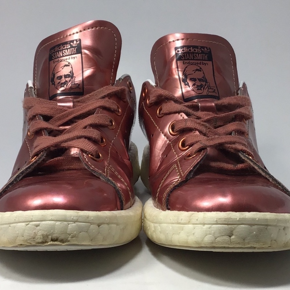 ADIDAS STAN SMITH BOOST PINK METALLIC BB0107 SNEAKERS SIZE 6 - Picture 8 of 13